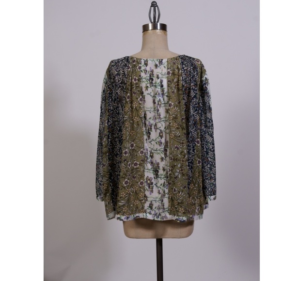 ⭐️ ANTHROPOLOGIE: Mixed Print Blouse - Picture 3 of 3